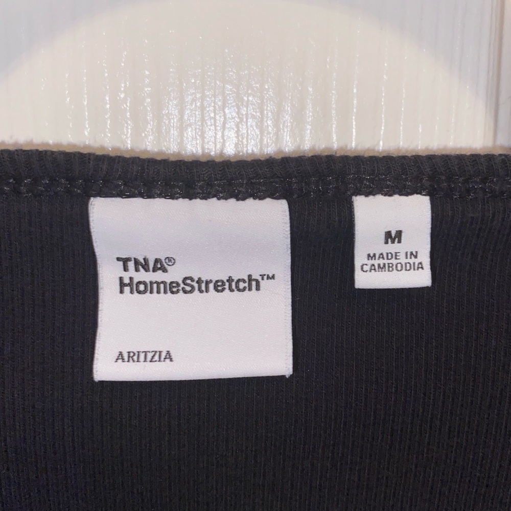 Aritzia HomeStretch Rib Squareneck Longsleeve Top in Black - Picture 11 of 11